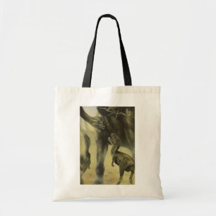Vintage dinosauriërs, Torvosaurus en Brachiosaurus Tote Bag