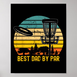 Vintage Discgolf Vader Cadeau - Beste Vader Volgen Poster