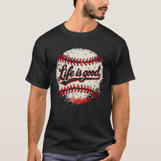 Vintage Distressed Baseball Retro Sports Art T-shirt