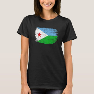 Vintage Djibouti-vlag T-shirt