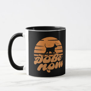 Vintage Dobe Moeder Zonsondergang Hond Kunst Mok