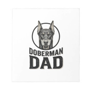Vintage Dobermann Vader Gravure Hond Liefhebber On Notitieblok