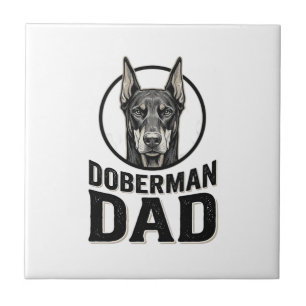Vintage Dobermann Vader Gravure Hond Liefhebber On Tegeltje