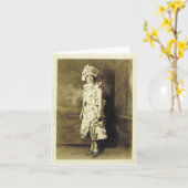 Vintage document kleding en pet notecard kaart (Gele Bloem)