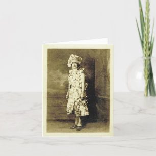 Vintage document kleding en pet notecard kaart