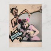 Vintage Dodly Sin Greed Briefkaart (Voorkant)