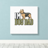 Vintage Dog Dad Terrier Graveer Shirt Ontwerp_1 Canvas Afdruk (Insitu (Houten vloer))