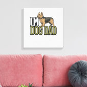 Vintage Dog Dad Terrier Graveer Shirt Ontwerp_1 Canvas Afdruk (Insitu (Woonkamer))
