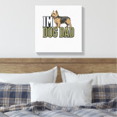Vintage Dog Dad Terrier Graveer Shirt Ontwerp_1 Canvas Afdruk (Insitu (Slaapkamer))