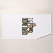 Vintage Dog Dad Terrier Graveren Shirt Ontwerp_1 Badhanddoek (Badhanddoek)