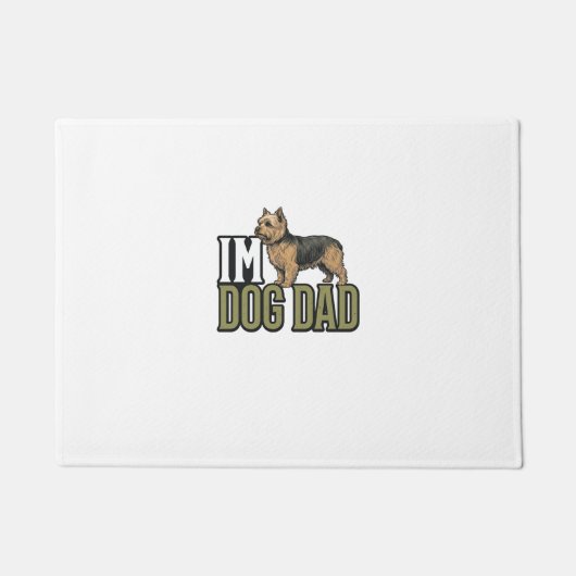 Vintage Dog Dad Terrier Graveren Shirt Ontwerp_1 Deurmat (Voorkant)