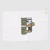 Vintage Dog Dad Terrier Graveren Shirt Ontwerp_1 Golfhanddoek (Horizontaal)