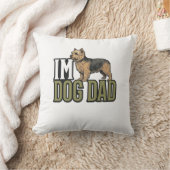 Vintage Dog Dad Terrier Graveren Shirt Ontwerp_1 Kussen (Deken)