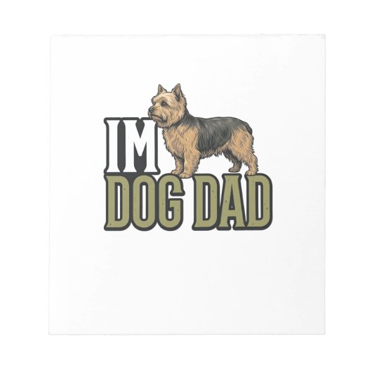 Vintage Dog Dad Terrier Graveren Shirt Ontwerp_1 Notitieblok (Voorkant)