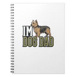 Vintage Dog Dad Terrier Graveren Shirt Ontwerp_1 Notitieboek