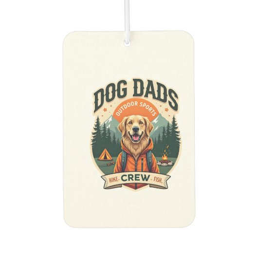 Vintage Dog Dads Outdoor Sport Crew Goud Retrie Luchtverfrisser (Voorkant)