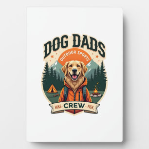 Vintage Dog Dads Outdoor Sports Crew Goud Retrie Fotoplaat
