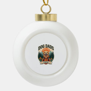 Vintage Dog Dads Outdoor Sports Crew Goud Retrie Keramische Bal Ornament