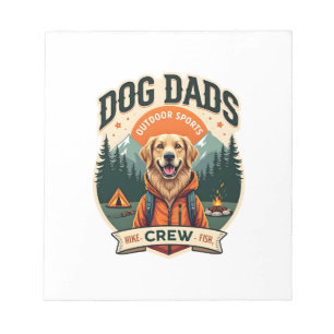 Vintage Dog Dads Outdoor Sports Crew Goud Retrie Notitieblok