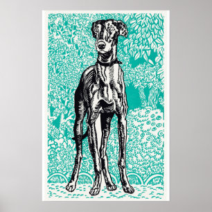 Vintage Dog Greyhound (1912), ingediend door Moriz Poster