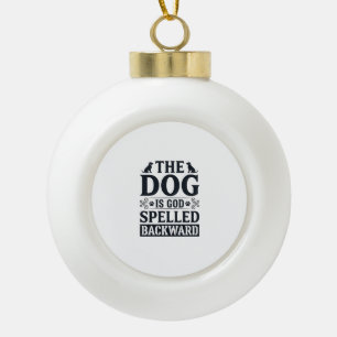 Vintage Dog Is God Spelled Backward Shirt Design_1 Keramische Bal Ornament