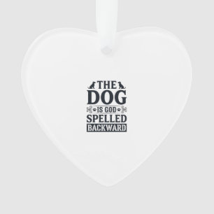 Vintage Dog Is God Spelled Backward Shirt Design_1 Ornament