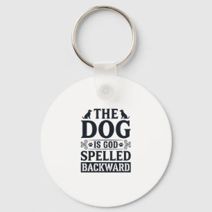 Vintage Dog Is God Spelled Backward Shirt Design_1 Sleutelhanger