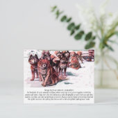 "Vintage Dog Team: Alaska" Briefkaart (Staand voorkant)