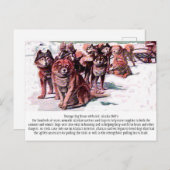 "Vintage Dog Team: Alaska" Briefkaart (Voorkant / Achterkant)