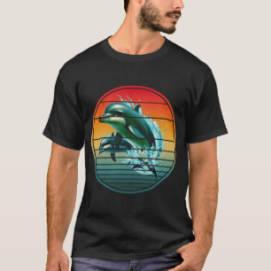 Vintage Dolfijn Oceaan Zeewezen Dolfijnen T-shirt