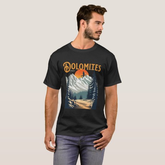 Vintage Dolomites Souvenir Randonnée Pullover Swea (Devant entier)