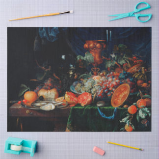 Vintage donker fruit stilleven decoupage tissuepapier