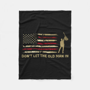 Vintage Don't Let The Old Man In Amerikaanse Vlag Fleece Deken