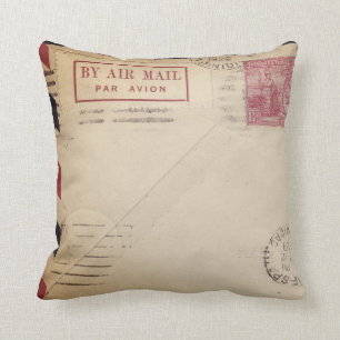 Vintage door Air Mail Sierkussen