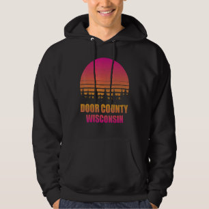 Vintage Door County Wisconsin WI Retro jaren '80 j Hoodie
