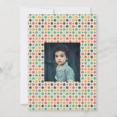 Vintage Dots Piggy Anniversaire Invitation photo (Dos)