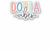 Vintage Doula Vibes Sticker (Voorkant)