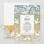 Vintage Dove Love Wedding Kaart (Voorkant / Achterkant)