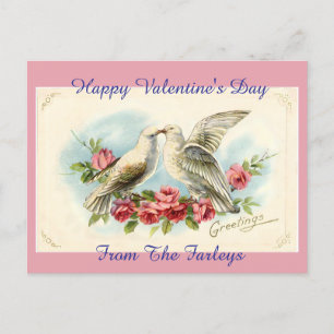 Vintage Doves Valentine's Day Carte postale