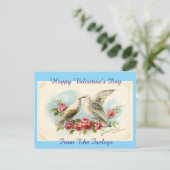Vintage Doves Valentine's Day Carte postale (Debout devant)