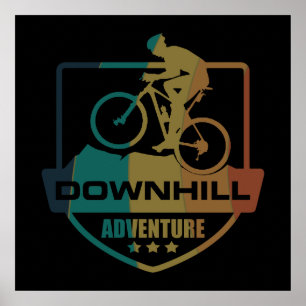 vintage downhill mountainbiken poster