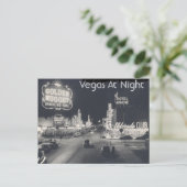 Vintage Downtown Las Vegas Briefkaart (Staand voorkant)