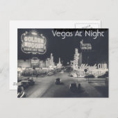 Vintage Downtown Las Vegas Briefkaart (Voorkant / Achterkant)