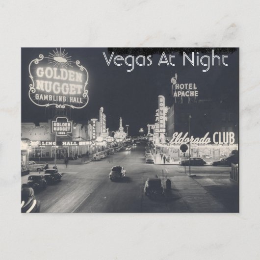 Vintage Downtown Las Vegas Briefkaart (Voorkant)