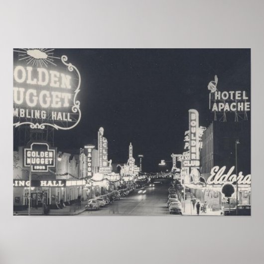 Vintage Downtown Las Vegas Poster (Voorkant)