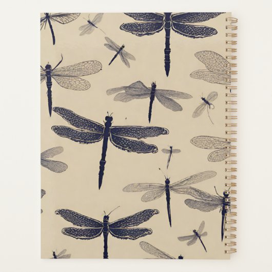 Vintage Dragonfly Planner (Achterkant)