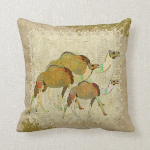 Vintage Dreamweaver Camels Boho Mojo Pillow Kussen