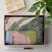 Vintage drie flamingo's tissuepapier (Geschenk)