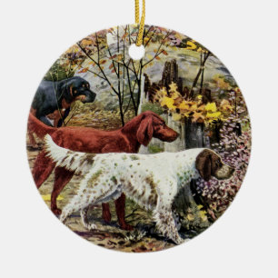 Vintage Drie Ierse zetels Keramisch Ornament