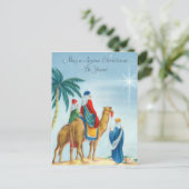 Vintage drie  Mannen Briefkaart (Staand voorkant)